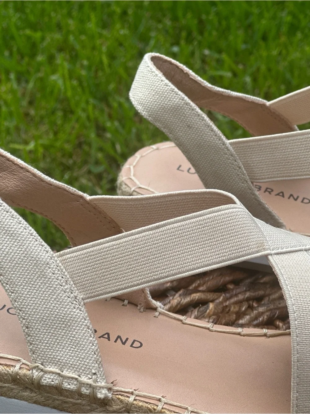 Lucky Brand Natural Canvas Slingback Espadrilles-Rifka